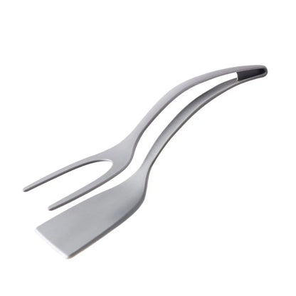 Versatile 2-in-1 Nylon Grip Kitchen Tongs & Spatula - Perfect for Flipping, Gripping, and Serving!