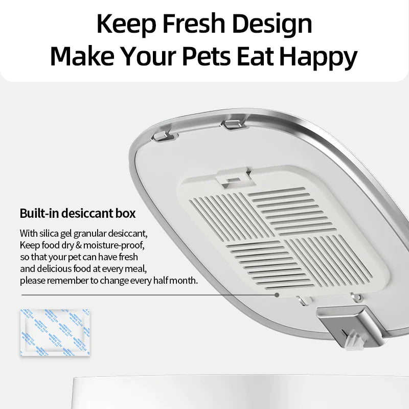 Revolutionize Your Pet Care with the ROJECO Smart Automatic Cat Feeder - WiFi & Remote Control Enabled for Hassle-Free Feeding!